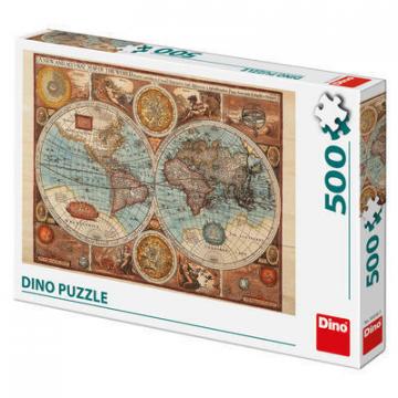 Puzzle - Harta lumii din 1626 (500 piese)