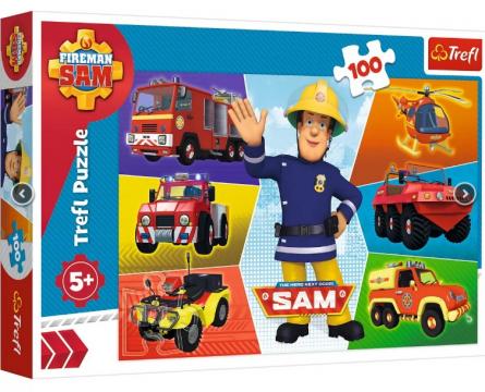Puzzle Trefl masinile pompierului Sam 100 piese