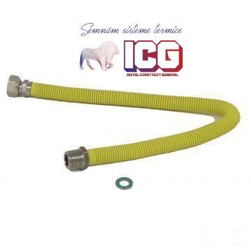 Racord extensibil gaz cu protectie 30-60 cm, 1/2-1/2 FM