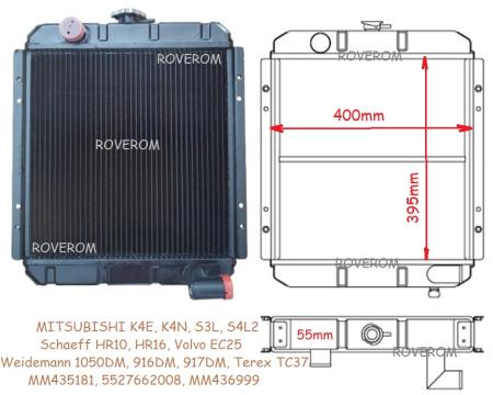 Radiator apa Schaeff HR10, HR16, Terex TC29,TC37, Volvo EC25