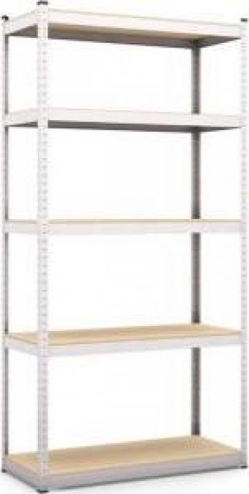 Rafturi metalice, 5 polite MDF, 180x90x50 cm, 200 kg/polita