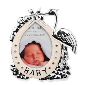 Rama foto argintata Hello Baby barza