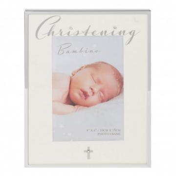 Rama foto margini argintate Christening Bambino by Juliana
