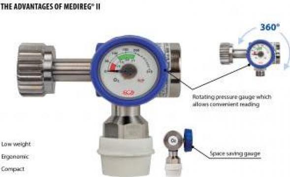 Regulator de presiune medical 200 bar