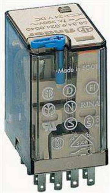 Releu electromagnetic Finder, 4PDT, 24VDC, 7A/250VAC