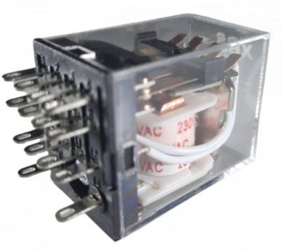 Releu industrial R4 24V AC 5A cu 4 contacte morse