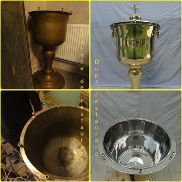 Restaurari candelabre, cristelnite, chivote, icoane metalice