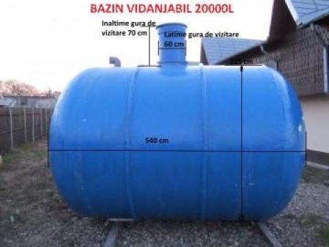 Rezervor fibra de sticla vidanjabil 20.000 L