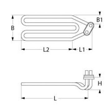 Rezistenta 2200W, 230V, 355mmx75mmx25mm