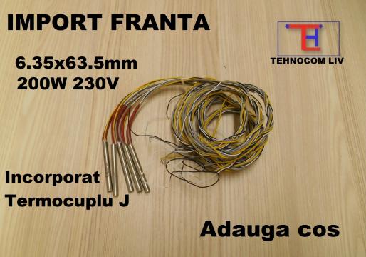 Rezistenta cartus, L 63.5 (2"1/2) mm, P 200 W + TCJ
