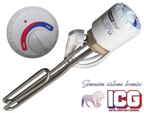 Rezistenta electrica 3 kW, 1 1/2 cu termostat pentru boilere
