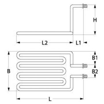 Rezistenta friteuza 3250W, 230V, 1 circuit incalzire