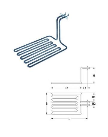 Rezistenta friteuza 3280W, 230V, L=320mm