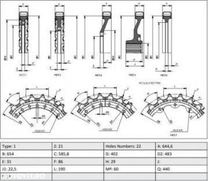 Roata motrica - sprocket LK105 - JCB JS200