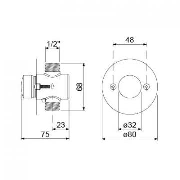Robinet 1/2 cu inchidere automata 15 sec
