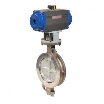 Robinet clapa fluture Otel PN 25 actionat pneumatic