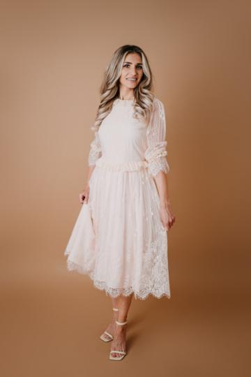 Rochie dama din dantela chantilly Adeline