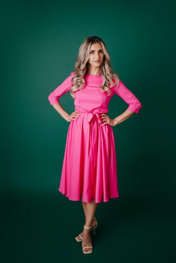 Rochie dama roz Ellie