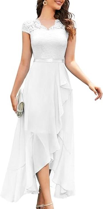 Rochie de seara lunga peste genunchi din dantela