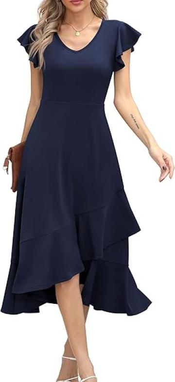 Rochie eleganta de vara, lungime peste genunchi