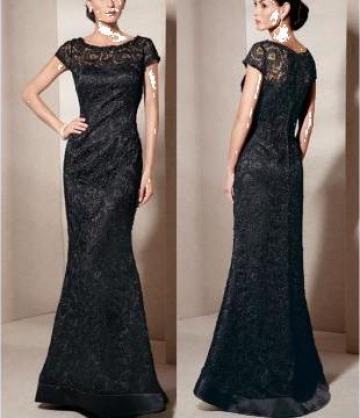 Rochie eleganta lunga dantela neagra