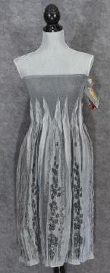 Rochie / fusta convertibila, argintiu cu negru, eleganta