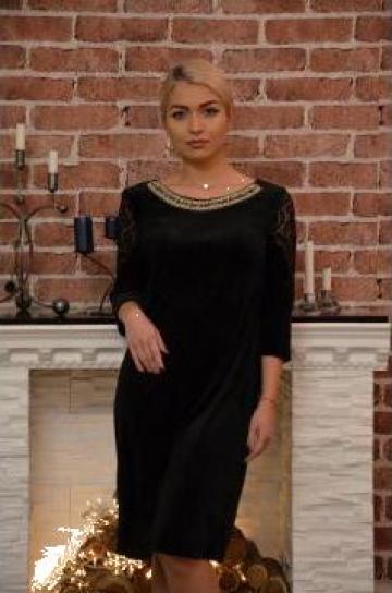 Rochie neagra catifea M 42-48