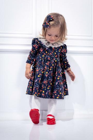 Rochita Thea - bleumarin cu imprimeu floral