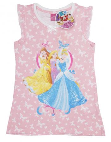 Rochita casual Printesele Disney, bumbac, roz