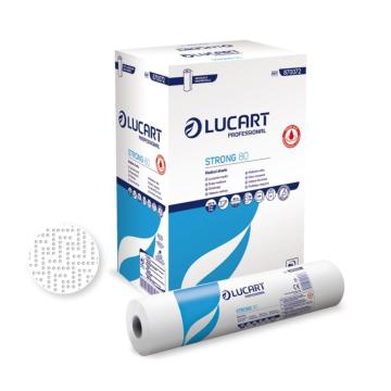 Rola cearceaf medical 2 straturi Lucart Strong, 80 m x 60 cm