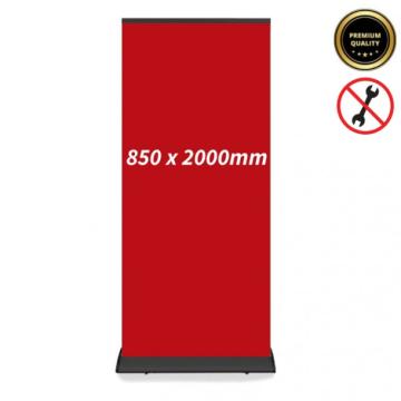 Roll up banner Exclusiv negru, personalizat, 850 x 2000mm
