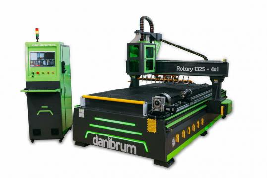 Router CNC - Danibrum 1325 Rotary 4x1 ATC