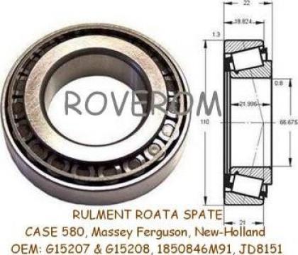 Rulment roata spate Case 580, Massey Ferguson, New-Holland