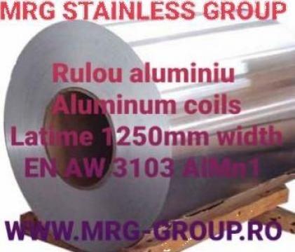 Rulou aluminiu 0.7x1250mm EN-AW 3103 AlMn1 1050A Al99.5