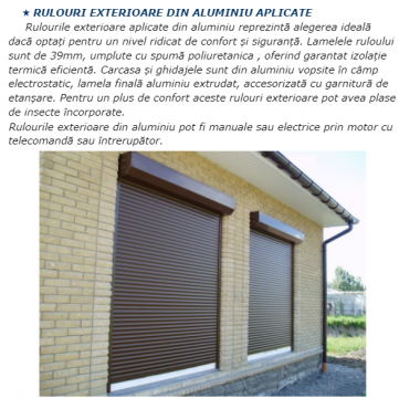 Rulouri exterioare din aluminiu