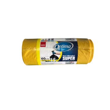 Saci gunoi Sano Optima Super 60litri, 15, 60*80 galbeni
