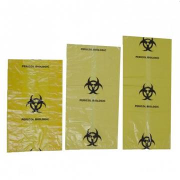 Saci gunoi galbeni Biohazard 10 litri, 25 bucati