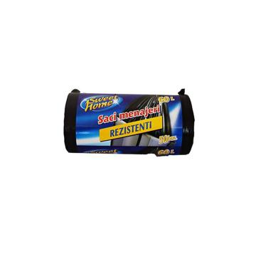 Saci menajeri 60 L, 50/rola, HDPE, negri