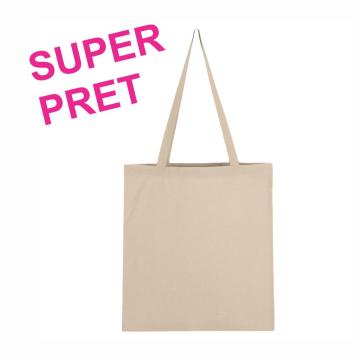 Sacosa bumbac 37 x 41 cm, natur