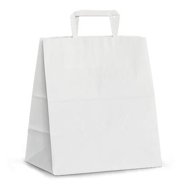 Sacosa hartie alba 26x17x29 cm