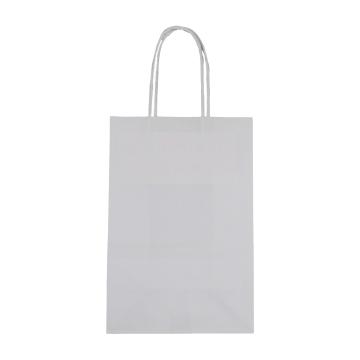 Sacosa hartie alba cu maner rasucit 18x24x8 cm