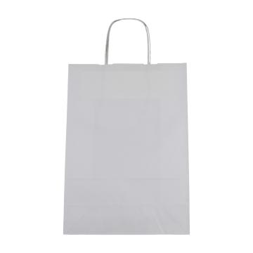 Sacosa hartie alba cu maner rasucit 22x31x10 cm
