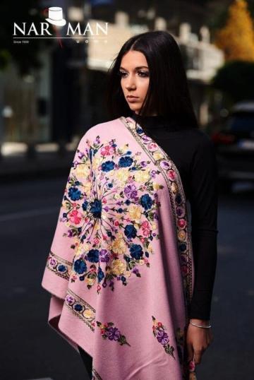 Sal brodat elegant din casmir si lana SLC01