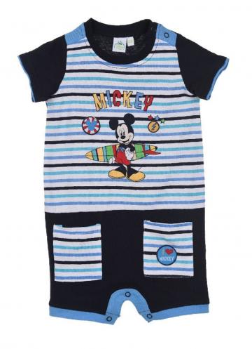 Salopeta bebe baieti, Mickey, bumbac, bleumarin