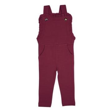 Salopeta bebe cu volane, bumbac organic Lovedbaby