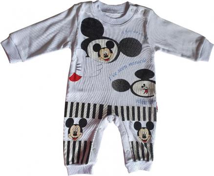 Salopeta bumbac baieti, Mickey Mouse, bleu