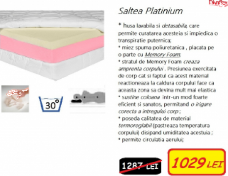 Saltea cu memorie Platinium (Memory Foam)