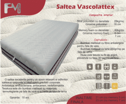 Saltea pat Riposo Memory 7 cm