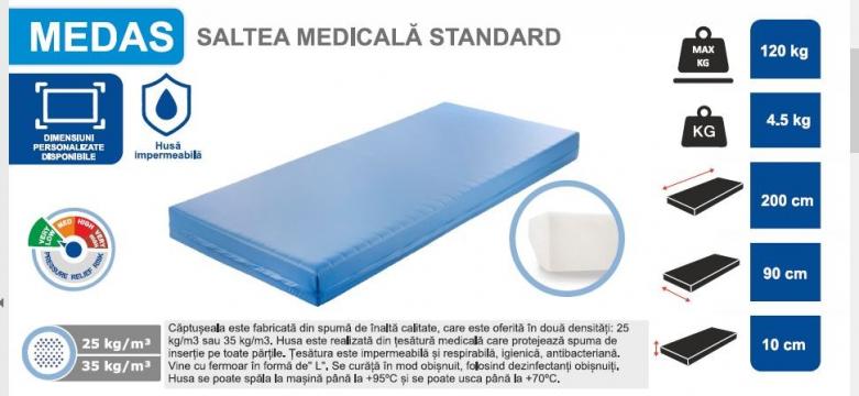 Saltea standard pentru pat cu husa Medas 200x90x12 m