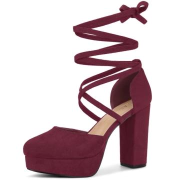 Sandale platforma elegante, cu toc gros, Rosi, marimea 40